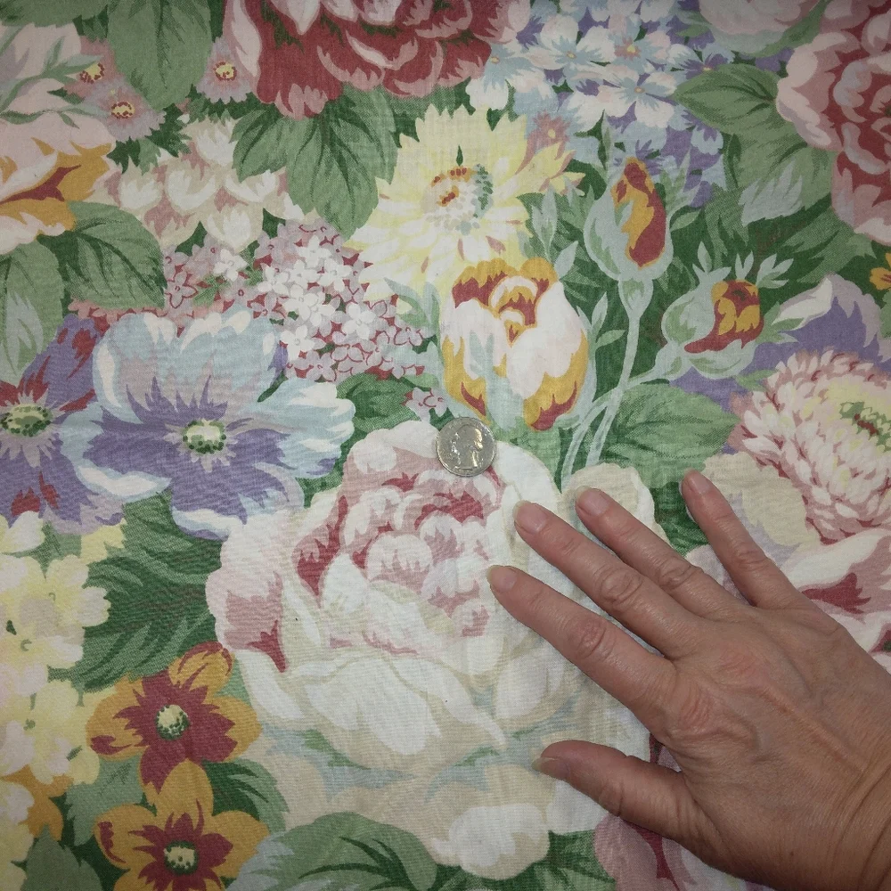 FABRIC Large Floral Light Upholstery fabric Jay Yang Designs, 5 yd